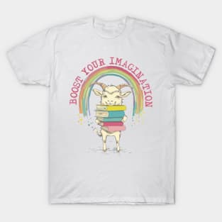 Kids books boost your imagination goat T-Shirt